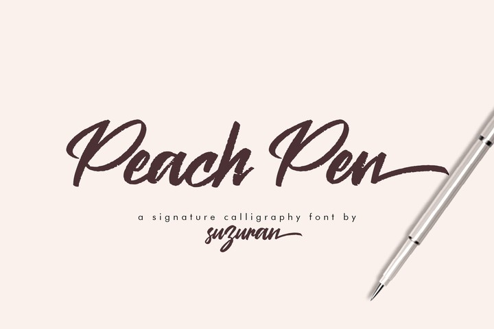 Przykład czcionki Peach Pen